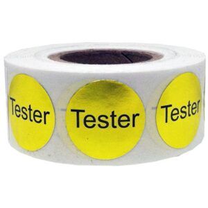 Tester/Try Me Stickers | Gold Metallic Plastic 3/4" Round Tester/Try Me Stickers | Gold Metallic Plastic 3/4" Round