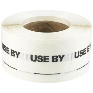 White Dissolvable Use By Labels Dissolvable Use By Labels