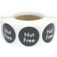 Nut Free Color Coded Diet Warning Labels Nut Free Labels