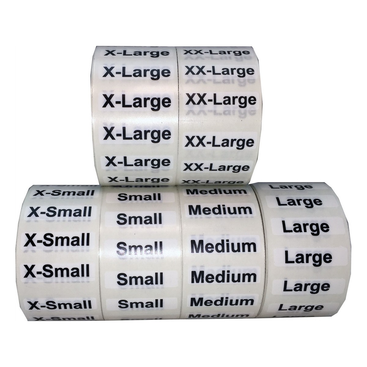 Standard Clear Size Strip Labels for Retail Shirts Bulk Pack 1.25" x 5" Standard Clear Size Strip Labels for Retail Shirts Bulk Pack 1.25" x 5"
