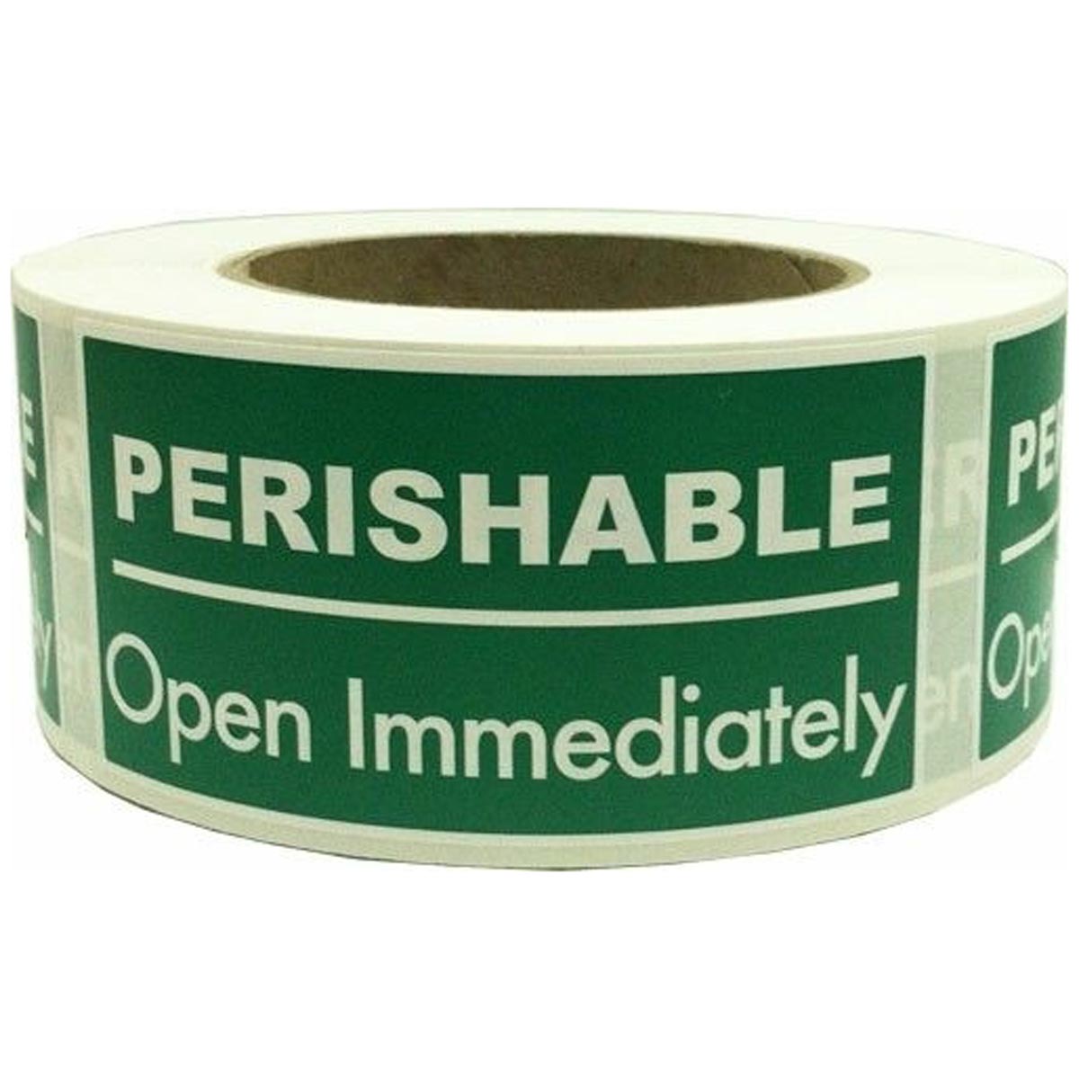 PERISHABLE Open Immediately Labels 2 x 4" PERISHABLE Open Immediately Labels 2 x 4"