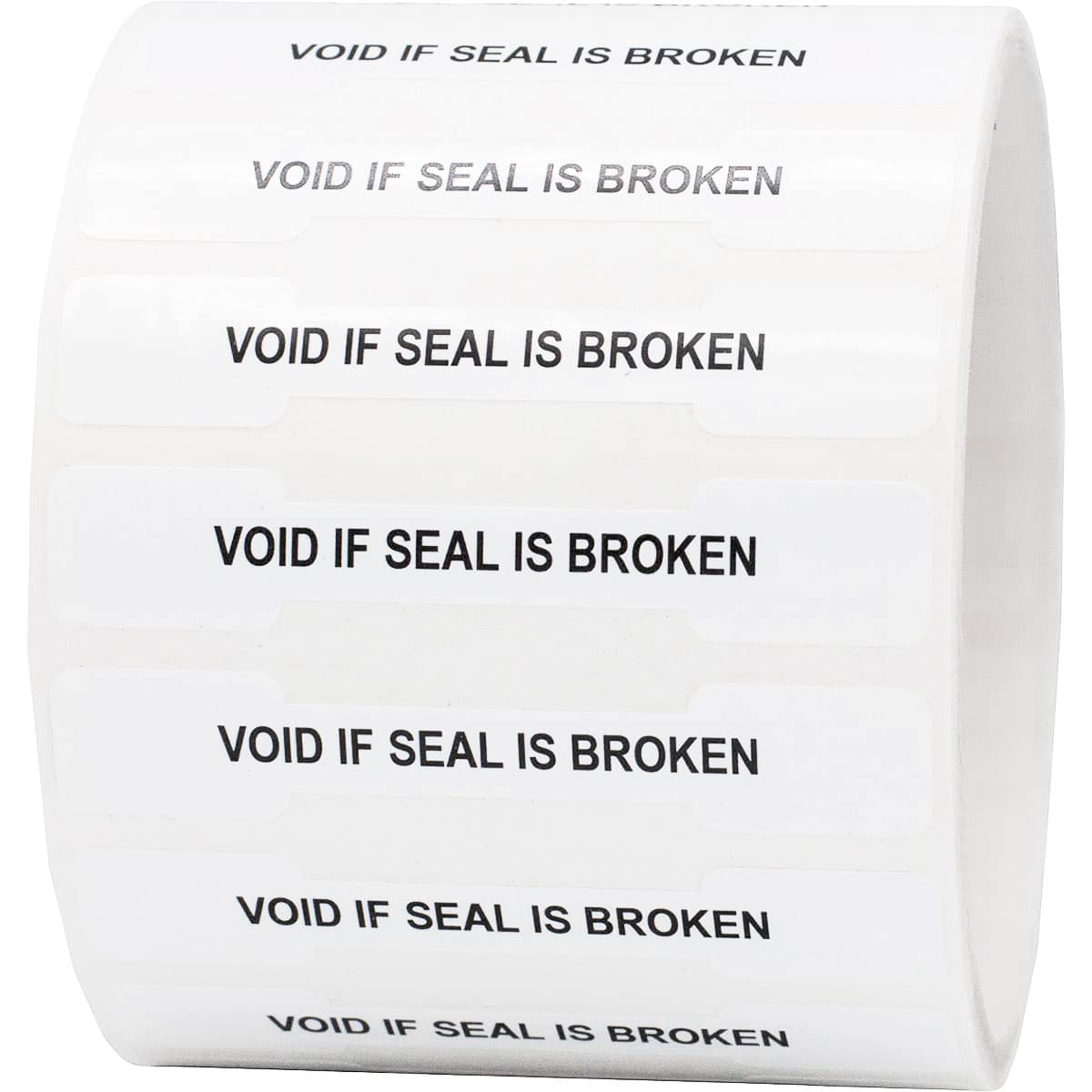 White Void If Seal Is Broken Tamper Seals | Barbell Shaped White Void If Seal Is Broken Tamper Seals | Barbell Shaped