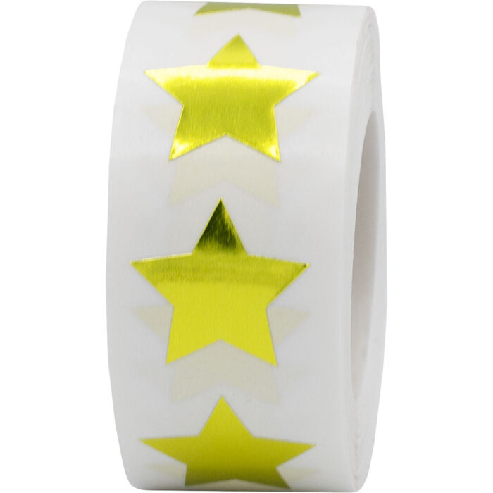Metallic Gold Smiley Face Stickers 3/4"