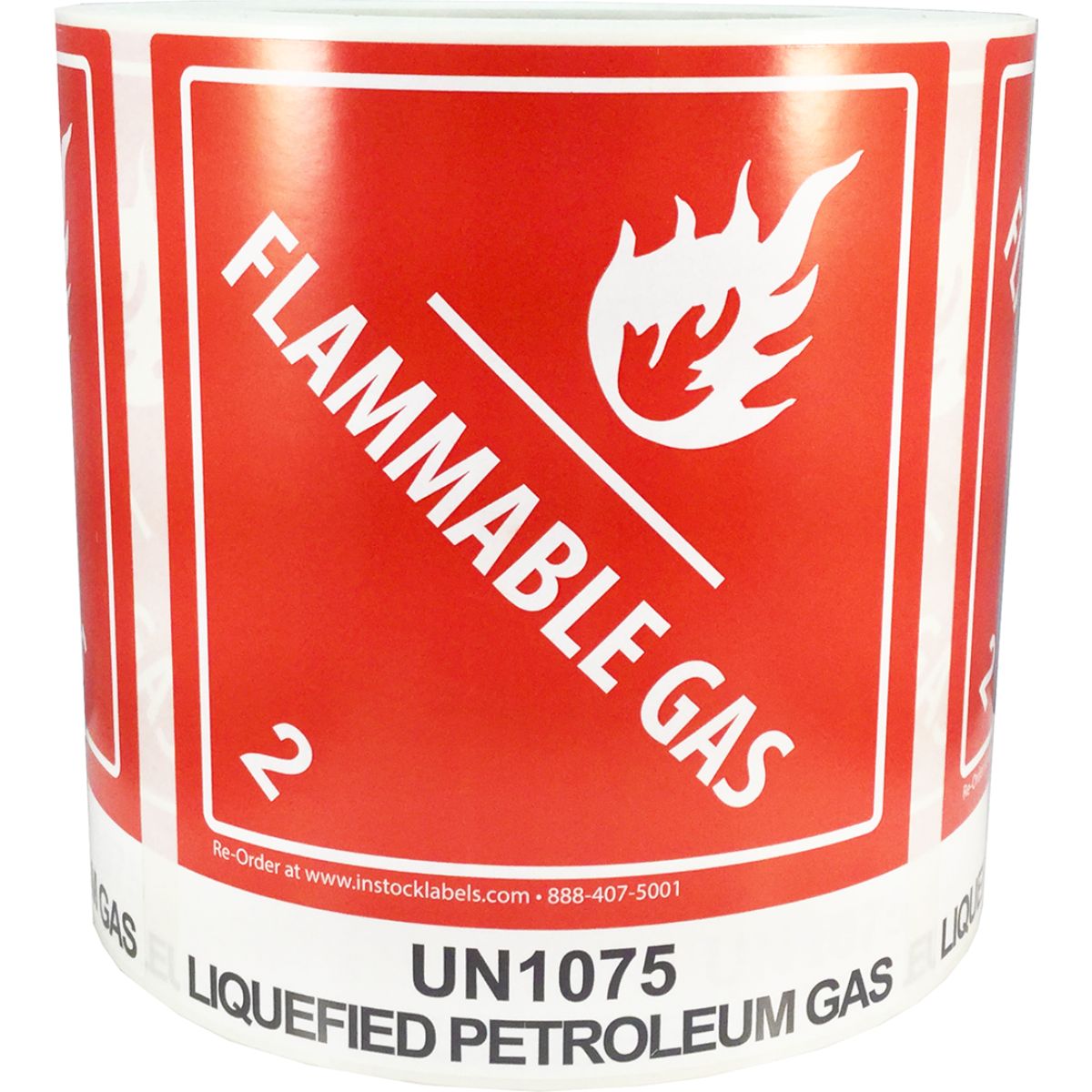 11538 Flammable Gas Red Label