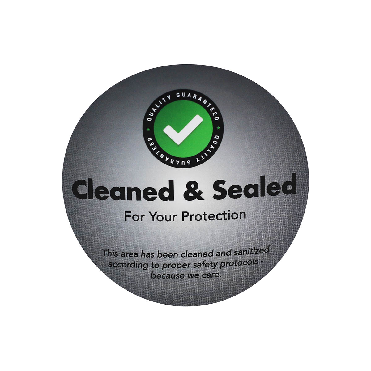 Black Cleaned and Sealed Labels | 3" Round Black Cleaned and Sealed Labels | 3" Round