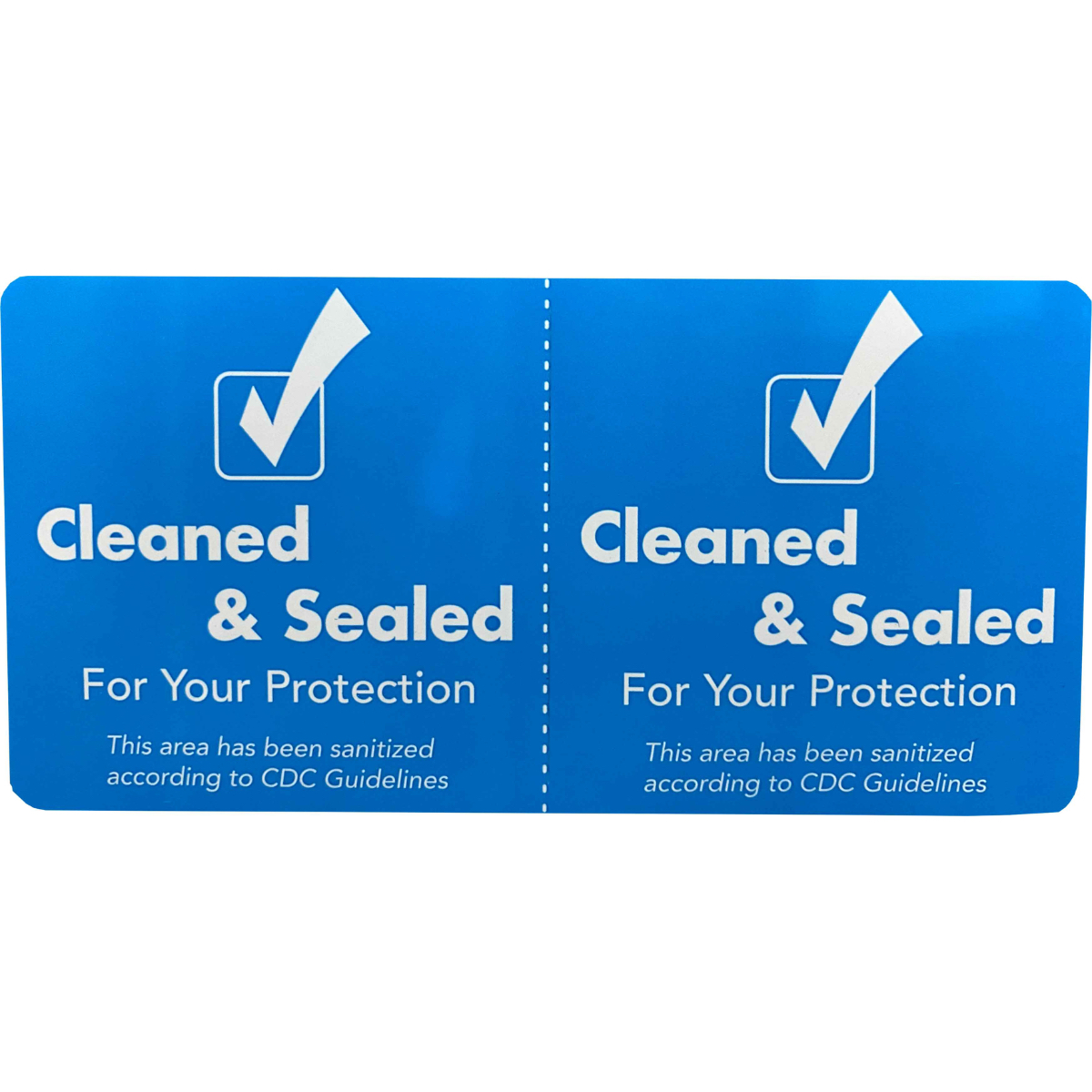 Cleaned and Sealed Blue Tamper Door Safety Seals | 2″ x 4″ Cleaned and Sealed Blue Tamper Door Safety Seals | 2″ x 4″