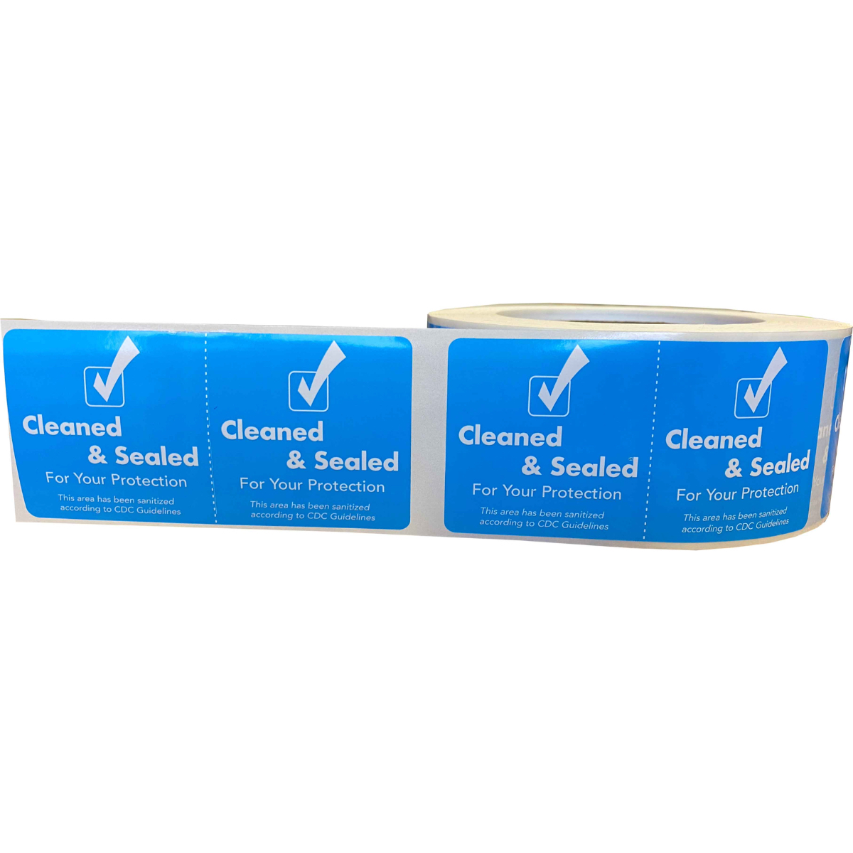 Cleaned and Sealed Blue Tamper Door Safety Seals | 2″ x 4″ Cleaned and Sealed Blue Tamper Door Safety Seals | 2″ x 4″