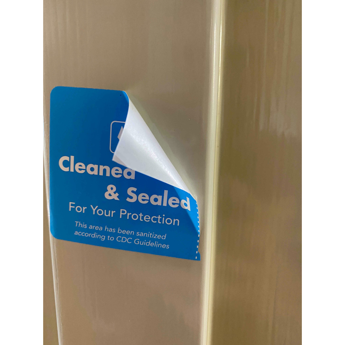 Cleaned and Sealed Blue Tamper Door Safety Seals | 2″ x 4″ Cleaned and Sealed Blue Tamper Door Safety Seals | 2″ x 4″