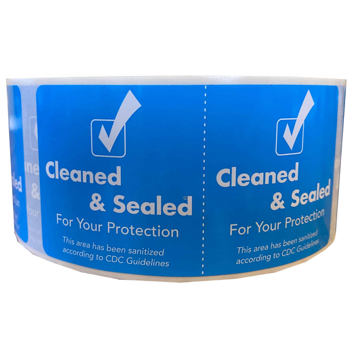 Cleaned and Sealed Blue Tamper Door Safety Seals | 2″ x 4″ Cleaned and Sealed Blue Tamper Door Safety Seals | 2″ x 4″