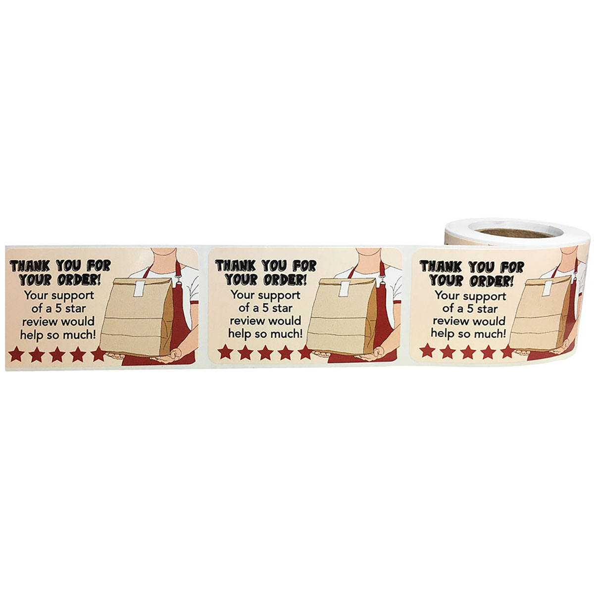 Five Star Review Labels for Food Delivery Five Star Review Labels for Food Delivery
