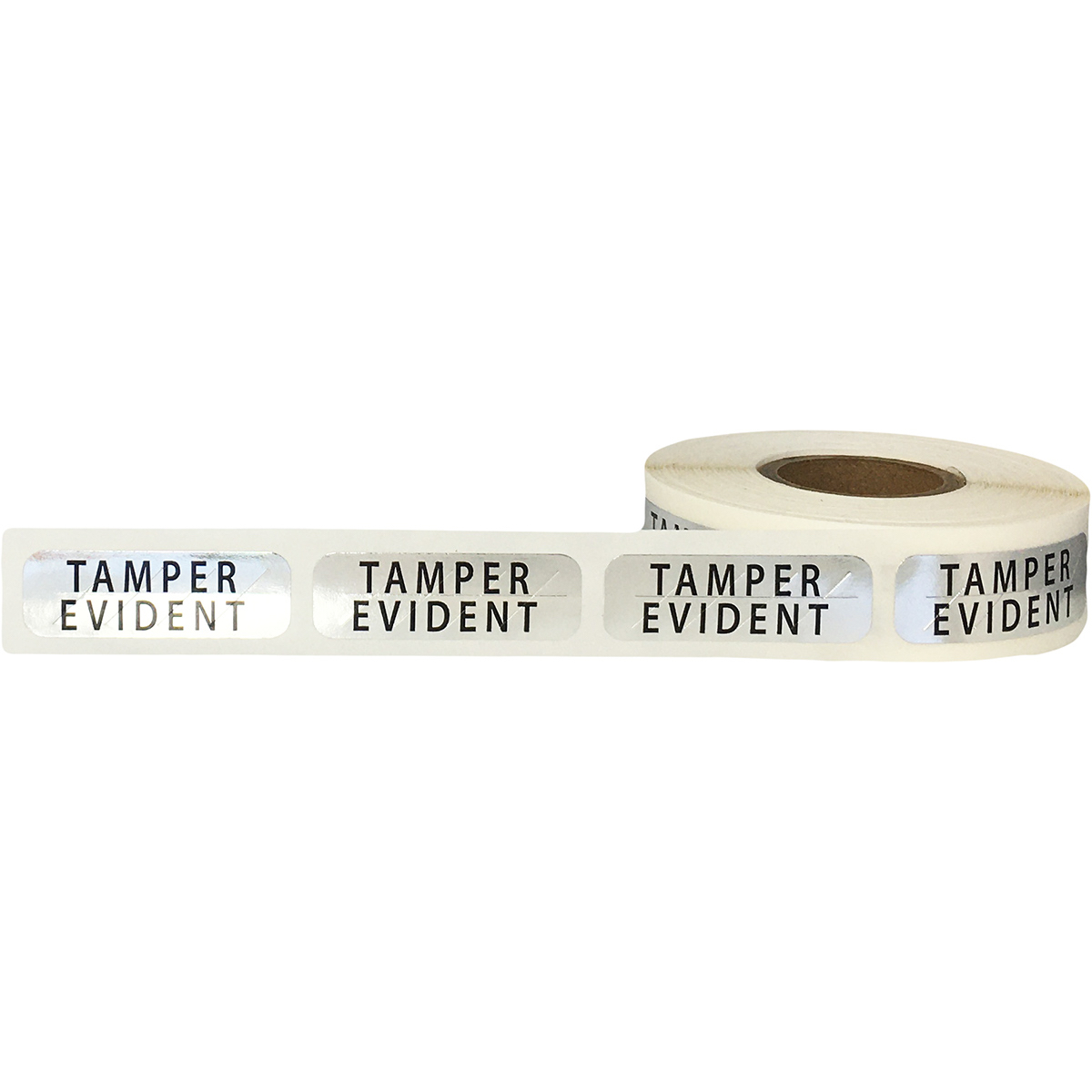 Silver Metallic Plastic Tamper Evident Labels 0.5 x 1.5" Silver Metallic Plastic Tamper Evident Labels 0.5 x 1.5"