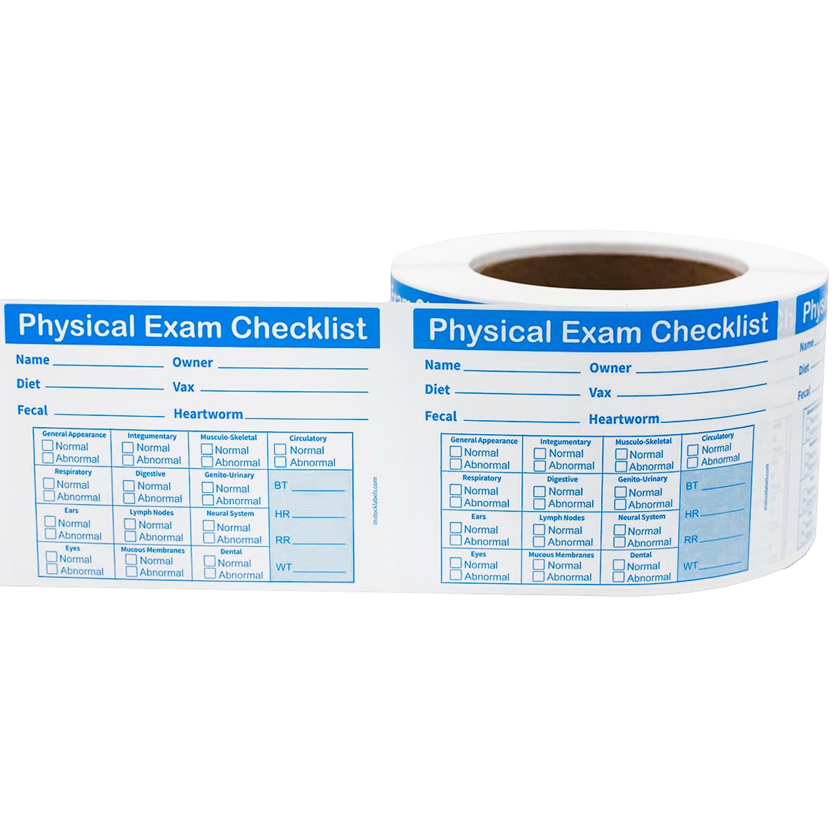 Pet Physical Exam Checklist Veterinarian Labels | 3" x 4" Pet Physical Exam Checklist Veterinarian Labels | 3" x 4"