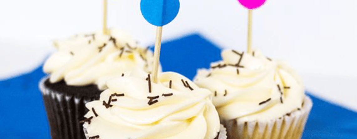 Cupcake and Colored Dots