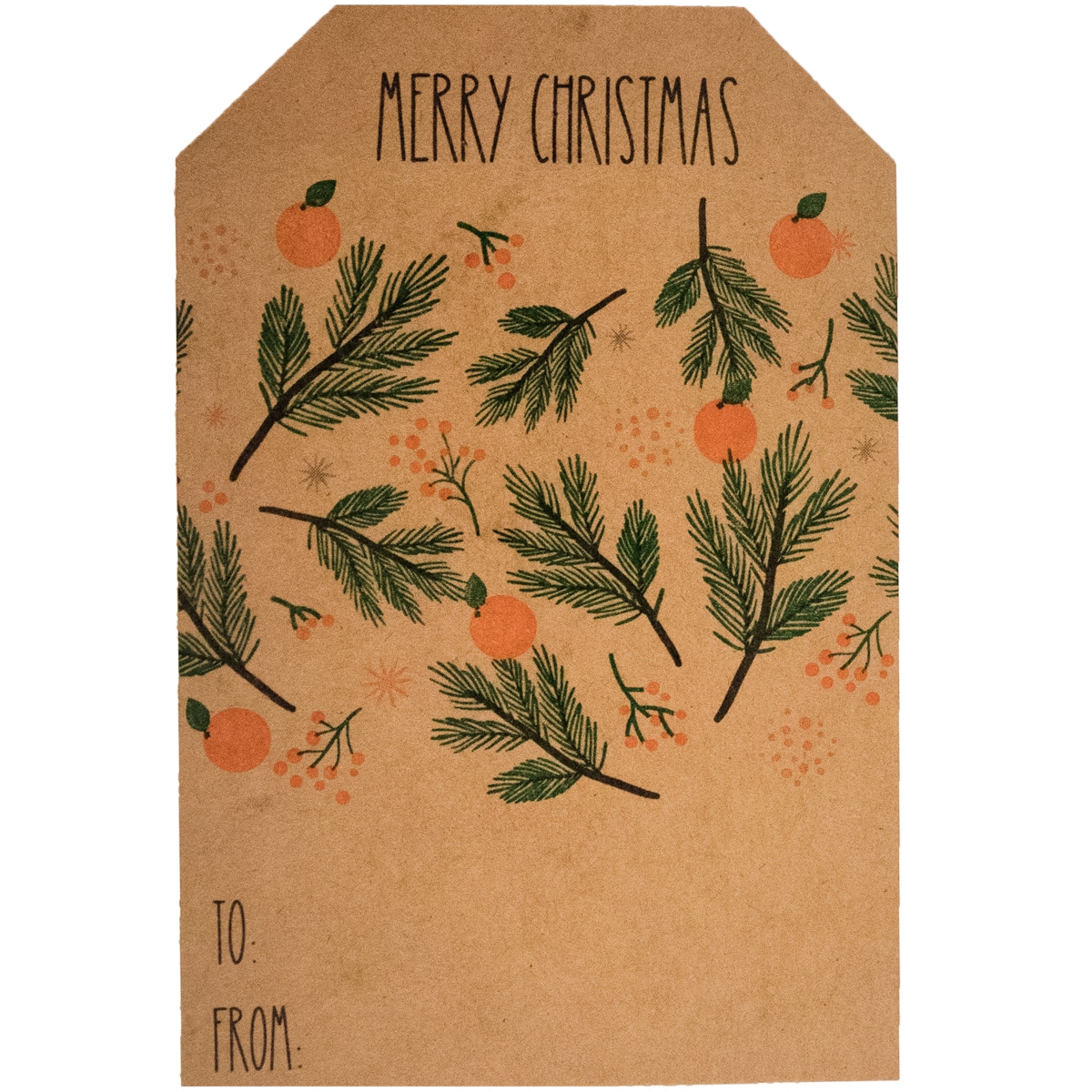 Kraft Orange and Green Christmas Adhesive Gift Tags Qty 100 Kraft Orange and Green Christmas Adhesive Gift Tags Qty 100